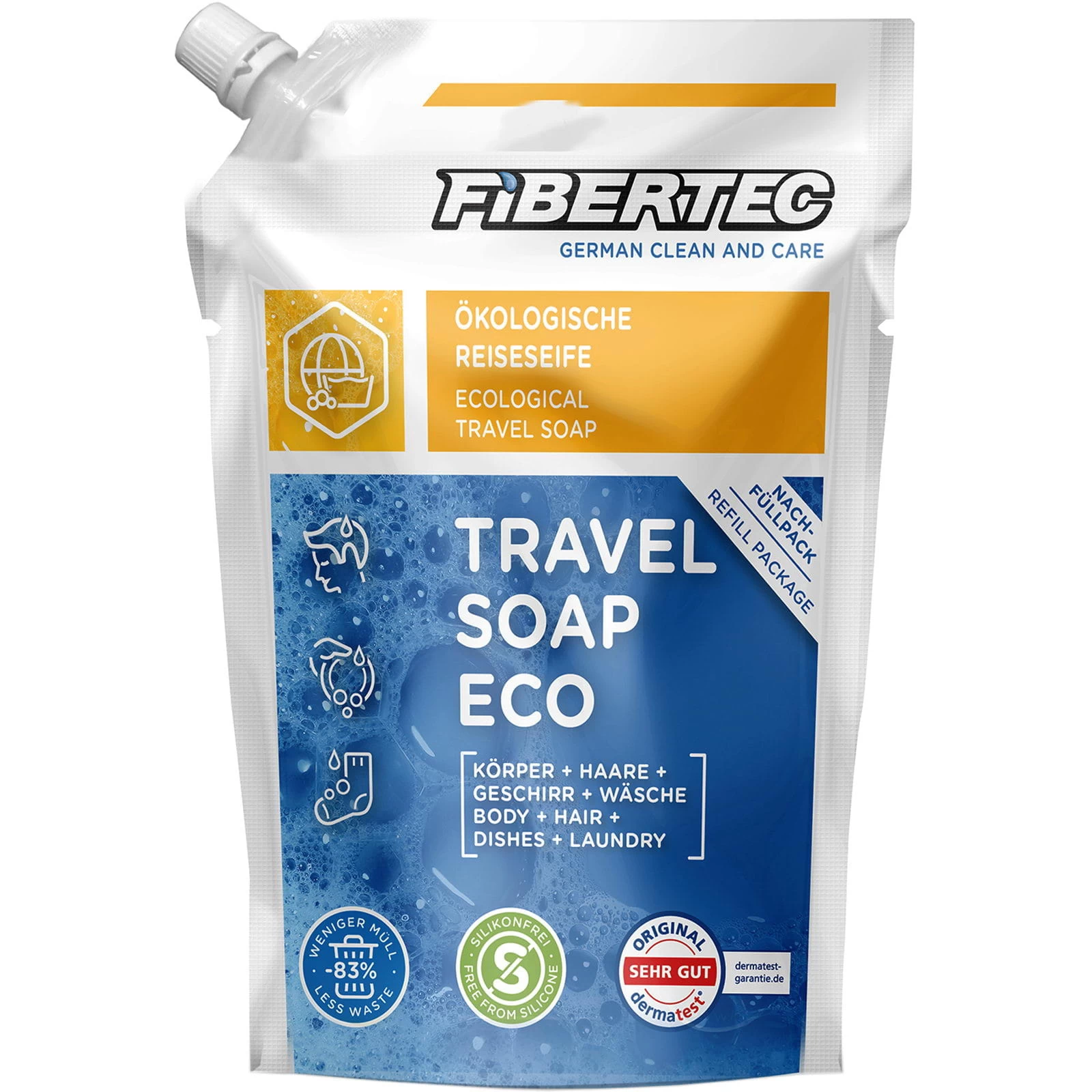 FIBERTEC Travel Soap Eco 500 Ml - Alles Und überall Outdoor-Seife 3 FIBERTEC Travel Soap Eco 500 Ml - Alles Und überall Outdoor-Seife